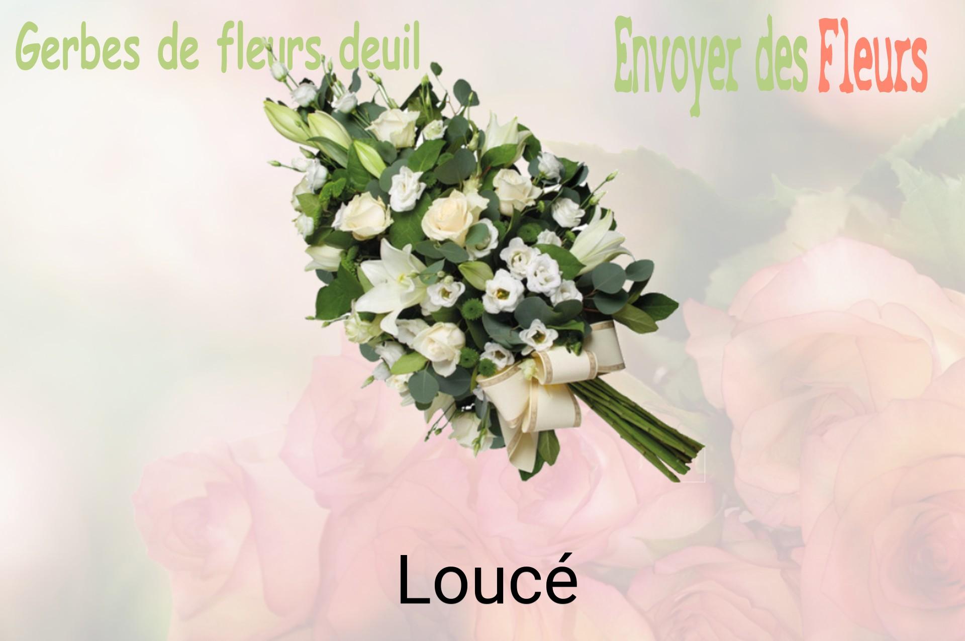 Gerbe de fleurs de deuil livrée à Loucé